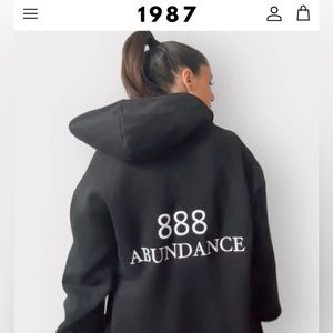 1987 The 888 zip up hoodie in blackout 1987active shop1987